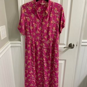 April Cornell Pink Floral Dress